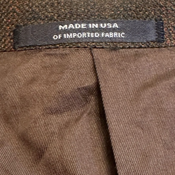 HART SCHAFFNER MARX MENS BLAZER SIZE 42 SPORT COAT BROWN PLAID WINDOWPANE JACKET - Picture 10 of 12